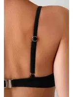 Metal Kopçalı Şık Bikini Üstü (Çıkartılabilir Kaplı) Angelsin MS43909 Siyah görsel 4