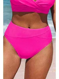 Angelsin Yüksek Bel Bikini Altı Fuşya Angelsin MS42008