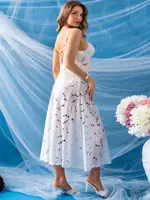 Balenli Gecelik Elbise Slip Külot Takım Ekru Gallipoli 32291 Ekru farklı açı