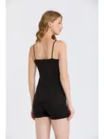 Lazer Kesim Kadın Atlet Berrak 7035 Siyah detay görünüm