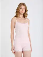 Kadın İp Askılı Modelli Atlet Berrak 7048 Pembe detay görünüm