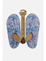 Bonas Deniz Kabukları Desenli Kaydırmaz Taban Kadın Havuz ve Deniz Ayakkabısı Lila