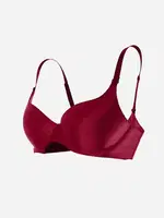 Bordo Dikişsiz Balensiz Lazer Kesim izbırakmaz Görünmez Push Up Sütyen Merry See ZK1000-Bordo Bordo görsel 5