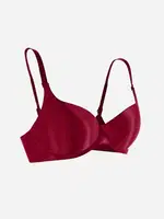 Bordo Dikişsiz Balensiz Lazer Kesim izbırakmaz Görünmez Push Up Sütyen Merry See ZK1000-Bordo Bordo görsel 6