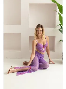 Gallipoli Bralet, Pantolon, String Takim Lila Gallipoli 32106