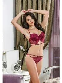 Gallipoli Bralet Sütyen, Slip Takim Gül Kurusu Gallipoli 3391