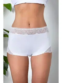 Gallipoli Dantel Detayli Boxer Beyaz Gallipoli 21783