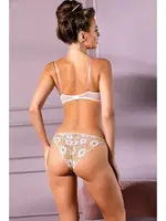 Dantel Transparan Kapsiz Sütyen Ve Slip Külot Takim Somon Gallipoli 32021 Somon farklı açı