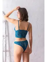 Dantelli Hafif Destekli Bralet Ve String Takim Petrol Mavisi Gallipoli 31712 PETROL MAVİSİ farklı açı