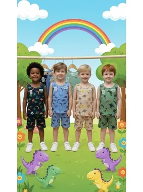 Defnem Desenli Erkek Çocuk Takım 6'lı Defnem 3501