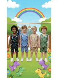 Defnem Desenli Erkek Çocuk Takım 6'lı Defnem 3501