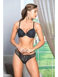 Gallipoli Desteksiz Sütyen Slip Külot Takim Siyah Gallipoli 31951