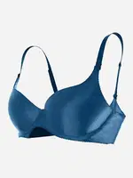 Dikişsiz Balensiz Lazer Kesim izbırakmaz Görünmez Push Up Sütyen Mavi Merry See ZK1000-Mavi Mavi görsel 5