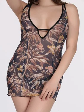 DOREMI DoReMi Leopar Desenli Fantezi Askılı Gecelik - 002-002337