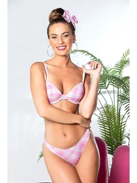 Gallipoli Ekose Desenli, Hafif Destekli, Sütyen Ve Slip Külot Takim Pembe Gallipoli 32081 - Alternatif Görünüm