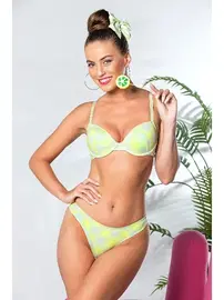 Gallipoli Ekose Desenli, Hafif Destekli, Sütyen Ve Slip Külot Takim Sari Gallipoli 32081