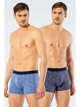 Cacharel Erkek 2li Inkjet Melanj Boxer Cacharel 1324/Lacivert-İndigo