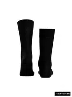 Erkek Dört Mevsim Organik Dörtlü Soket Çorap Mısırlı ESKT000129 Siyah görsel 11