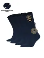 Erkek Dört Mevsim Organik Dörtlü Soket Çorap Mısırlı ESKT000129 Lacivert detay görünüm