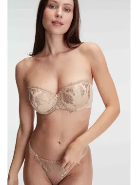 Anıl Fantezi Straplez Çiçek Desenli Destekli Balenli Kaplı Dantel Detaylı Sütyen String Takım İç Çamaşırı Takımı Anıl 4835 - Alternatif Görünüm