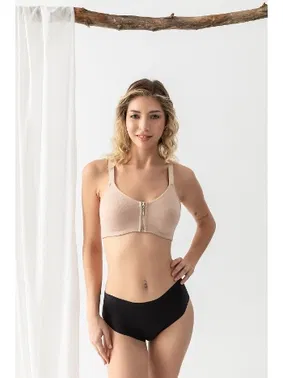 Gallipoli Fermuarli Pamuklu Sporcu Sütyen Ten Gallipoli 1061