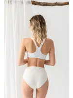 Fermuarli Pamuklu Sporcu Sütyeni Beyaz Gallipoli 1061 Beyaz farklı açı