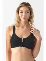 Fermuarli Pamuklu Sporcu Sütyeni Siyah Gallipoli 1061 Siyah