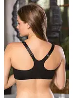 Fermuarli Pamuklu Sporcu Sütyeni Siyah Gallipoli 1061 Siyah detay görünüm