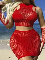 File Kırmızı Vücut Çorabı 4 Parça Nightlight 5573 Kırmızı