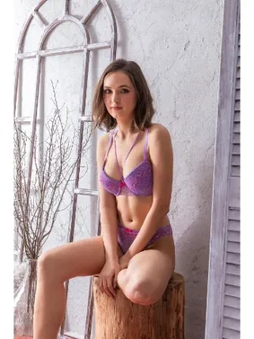 Gallipoli Hafif Destekli, Sütyen Ve String Külot Takim Lila Gallipoli 32092