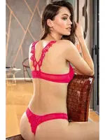 Kadın Balenli Destekli Dolgulu Sırt Detaylı Dantelli Sütyen ve String Takım Anıl 4637 detay görünüm