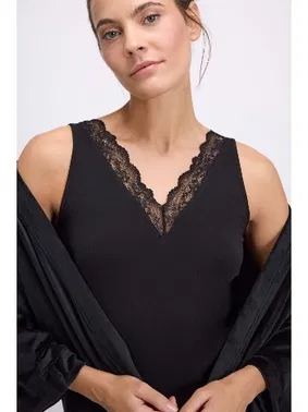 Anıl Kadın Desenli Pantolonlu 3’lü Set – Sabahlık, Dantel Detaylı Atlet ve Pantolon Takımı Anıl 11546 - Alternatif Görünüm