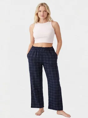 Türen Kadın Dokuma Tek Alt Pantolon Türen 3616/Lacivert