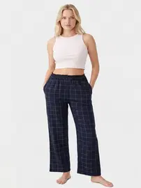 Türen Kadın Dokuma Tek Alt Pantolon Türen 3616/Lacivert