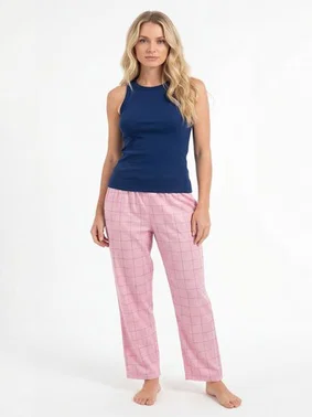 Türen Kadın Dokuma Tek Alt Pantolon Türen 3616/Pembe