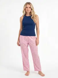 Türen Kadın Dokuma Tek Alt Pantolon Türen 3616/Pembe