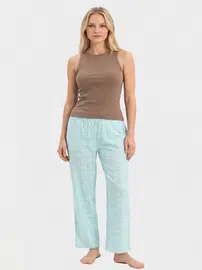 Türen Kadın Dokuma Tek Alt Pantolon Türen 3616/Turkuaz