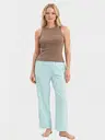 Kadın Dokuma Tek Alt Pantolon Türen 3616/Turkuaz