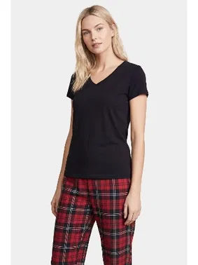 Türen Kadın Ekoseli Pijama Takımı Türen T3618/Kırmızı