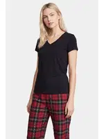 Kadın Ekoseli Pijama Takımı Türen T3618/Kırmızı Kırmızı