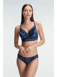 Anıl Kadın Kadife Balenli Destekli Dolgulu Dantelli Büstiyer Sütyen ve Slip Takım Anıl 4805