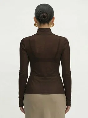 Mısırlı Kadın Kaşmir Ultra Yumuşak Dik Yaka Bluz Mısırlı 11227 - Alternatif Görünüm