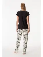 Kadın T-Shirt ve Pantolon Takım Anıl 11361 Siyah detay görünüm