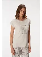 Kadın T-Shirt ve Pantolon Takım Anıl 11383 Gri farklı açı