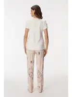 Kadın T-Shirt ve Pantolon Takım Anıl 11396 Ekru detay görünüm