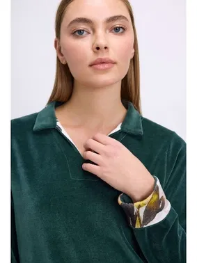 Anıl Kadın Uzun Kollu Kadife Sweatshirt ve Pantolon Takım Yumuşak ve Şık Ev Giyimi Anıl 11555 - Alternatif Görünüm