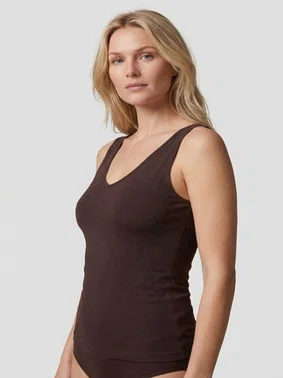 Türen Kahverengi V Yaka Pamuklu Atlet Türen 913/Kahverengi - Alternatif Görünüm