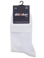 Kışlık 12'li Erkek Pamuklu Taban Havlu Konç 40-44 Dündar 7040 Beyaz detay görünüm