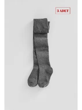 Kozal Kozal 3'lü Pamuklu Çocuk Külotlu Çorap CKOZ01442-1 - Alternatif Görünüm