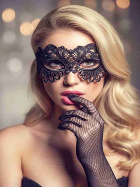 Merry See Merry See Şık Dantel Göz Maskesi Mor - Alternatif Görünüm